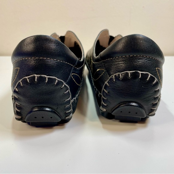 Pikolinos Jerez 578-7399 Loafers Black Leather Floral Cutout Boho Travel Sz 39EU - Picture 6 of 9